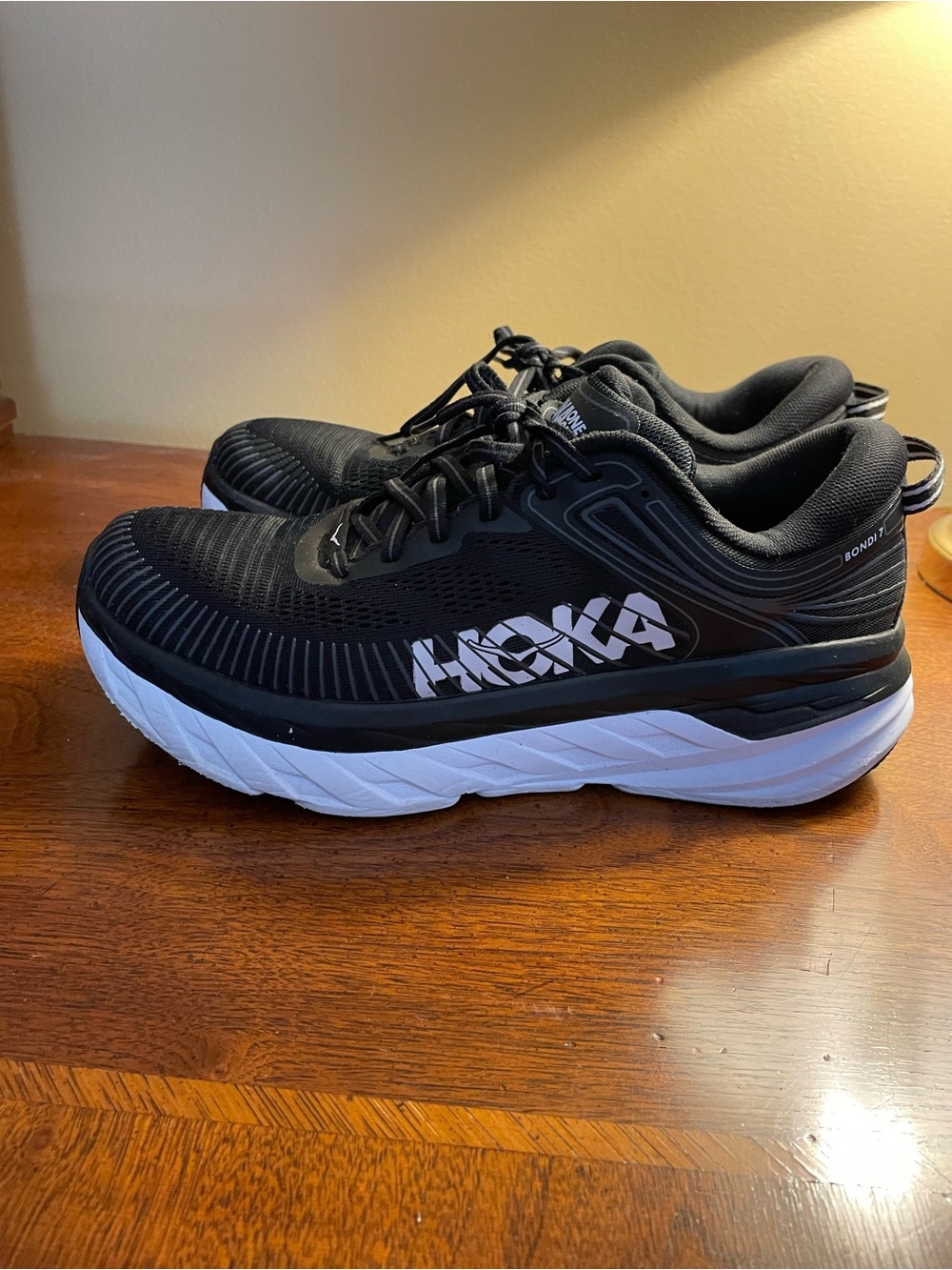 Hoka Black and White Women's Athletic Shoes